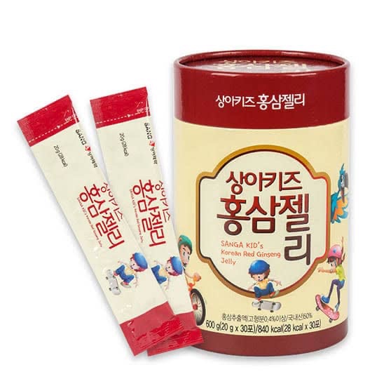 韓國🇰🇷 SangA兒童專用人蔘紅蔘果凍 ~1桶30條