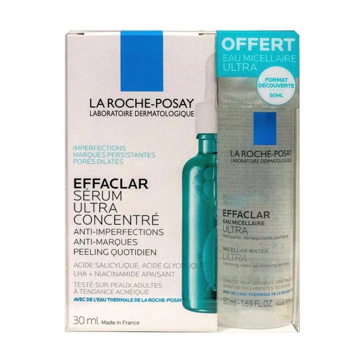 La Roche-Posay - EFFACLAR全效抗瑕抗痘煥膚精華 30ml (另附送温泉浄頻卸妝水50ml)