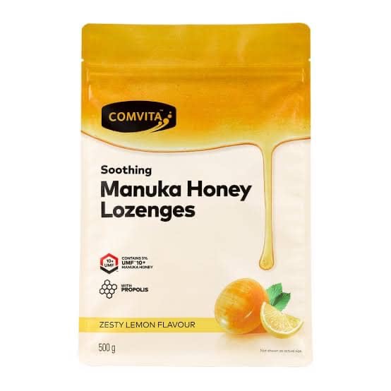 Comvita 康維他 麥蘆卡蜂蜜潤喉糖 (檸檬味) 500g