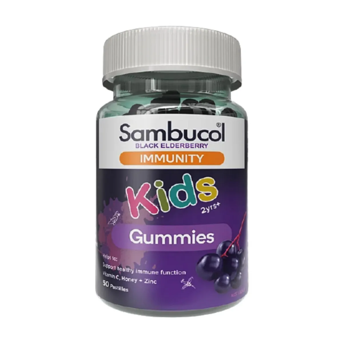 Sambucol Black Elderberry 兒童黑接骨木軟糖 50粒
