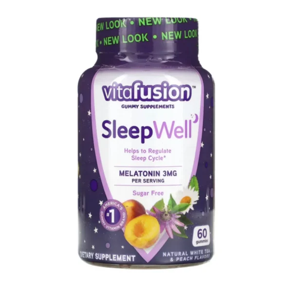 美國Vitafusion Sleep Well 褪黑素 3mg 改善睡眠軟糖 60粒
