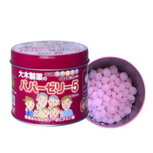 日本🇯🇵大木製藥 兒童5種綜合維他命ACDE鈣軟糖120粒-草莓味