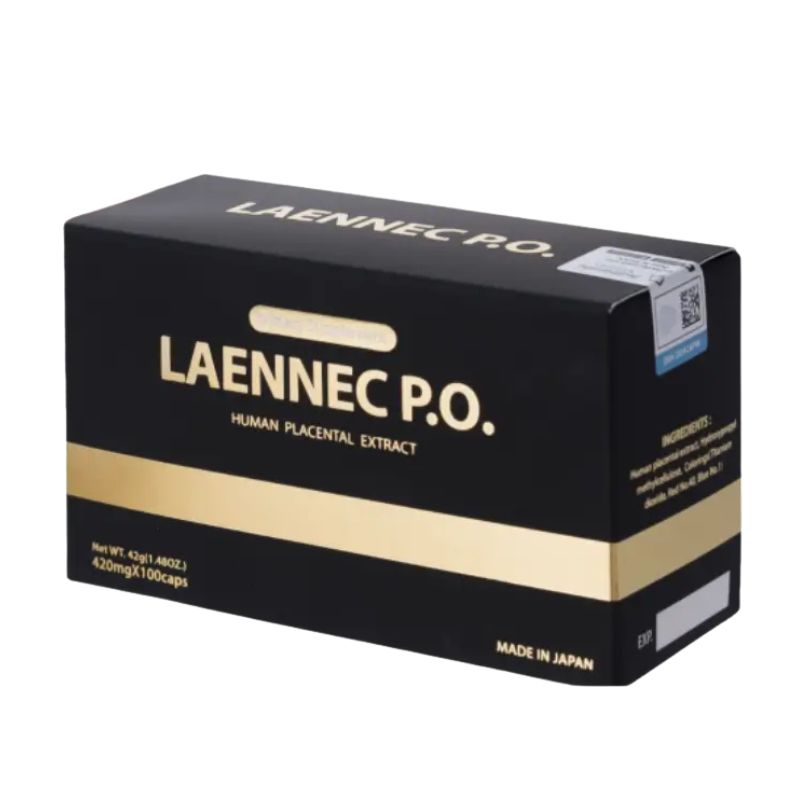 日本🇯🇵萊乃康JBP LAENNEC P.O人胎素精華胎盤素膠囊100粒 黑色盒