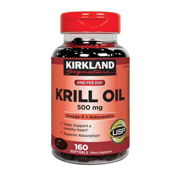 美國柯克蘭Kirkland KRILL OIL深海磷蝦油蝦青素膠囊500mg 160粒